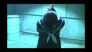 Japanese Schoolgirl tied and gagged in warehouse