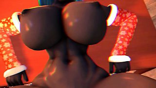 Two 3d cartoon cuties are ready for their bath