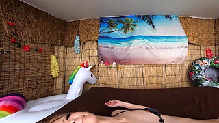 Fair-skinned, Beautiful Girl Is Brought in for a Free Oil Massage. Ready for Surprise 1/2