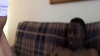 Busty brunette amateur gives sexy blowjob in bedroom