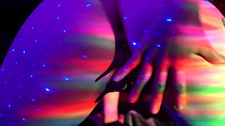 Party visuals as Autumn Orchid plays fingers fists orgasms