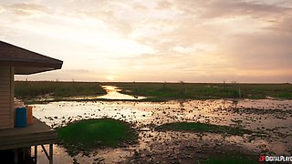 Spicy MILF exciting outdoor clip