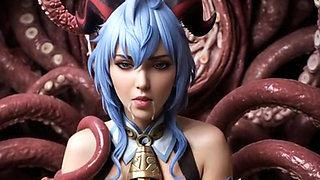 Freaky Confinement - Excited aliens fuck AI girls in all positions.