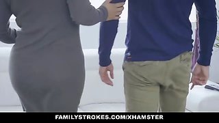 Familystrokes - hot latin twin sisters challenge for dong