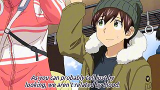 Tiny guy overwhelmed by tall athletic anime giantess babes