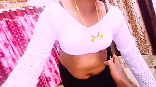 Black Saree Indian Housewife Cheating with Father-in-Law Telugu Dirty Talk & Hardcore Fucking