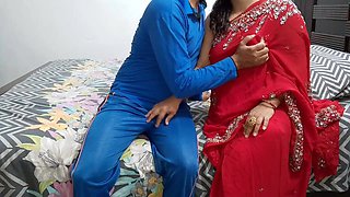 Neighbor Aunty Had Sex Wearing Red Saree