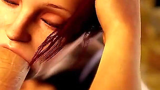 Sexy Hot Redhead Got Cot with Riding a Dildo