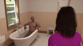 Old Man Gets a Handjob from Kathryn in the East Block