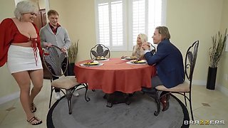 Creampied By BF's Dad: Sneaky sex with Mick Blue, Joshua Lewis and Big Ass Blonde DIL Adaline Star Part 2