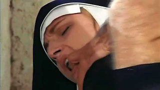 Brunette Nun Gets Her Ass Destroyed by Hard Worker Sophie Roche