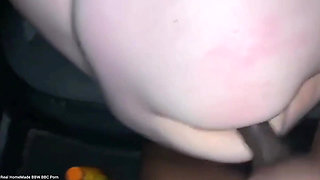 British BBW Deep anal to pussy drilling back of my car