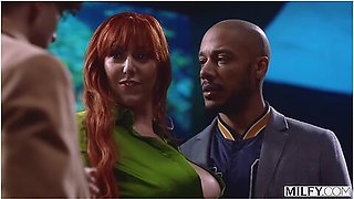 Married Redhead Lauren Phillips Gets Dped By Two Studs