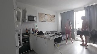 Step Daddy's Big Cock Sucked By The Open Window Then Fucked And Facialed In The Bathroom