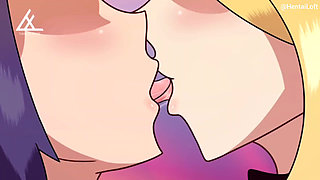 Hentai lasbian girls having pussy licking sex .Hot pussy licking hard core lasbian sex