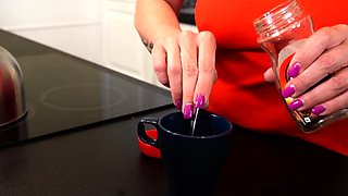 Hot Granny Arwen Shares Her Younger Boyfriend with Busty