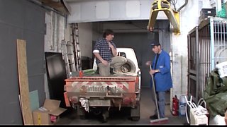 Amateur German Slut Rides Dick In Truck Trailer