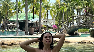 Boobs Flashing Outdoor, Ahegao, Spit, Getting Wet