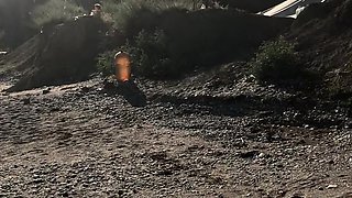 Massive juggs brunette fatty strips and jerks solo