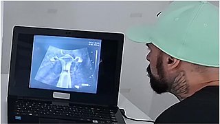 Gynecologist Performs Ultrasound On The Cuckolds Wife