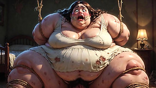 Virgin Fat SSBBW Bound - Scared & Begging for Cock in Her Hairy Pussy