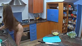 Big Natural Tits In The Kitchen