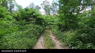 While Hiking I Saw a Stranger Tied up at a Cum Station, I Gave Him a Handjob