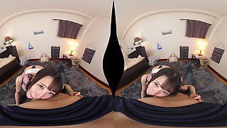 POV VR porn in 4k - amateur fetish hardcore with shy Japanese chick