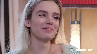 German Amateur Sandy S Solo Masturbation with Dildo and Pierced Nipples HD