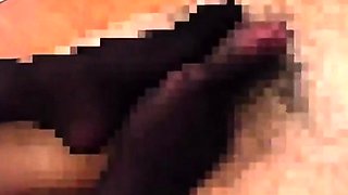 A nylon and foot fetish