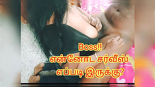 Indian Tamil Aunty Office Blowjob - Sweet Honey Sucks Boss Cock For Promotion and Hardcore Sex