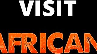 REAL AFRICANS - Duo From Congo Tearing Up on Web Cam in Homemade Fuckfest Gauze (Immense Black)