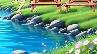 Busty Indian Girl Secret Affair - Cartoon Blowjob to Big Dick Boyfriend