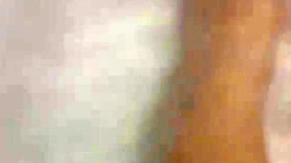 Ebony girl showers her big ass amp masturbating