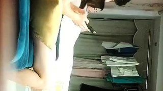 Cute amateur Asian web cam girl teases her great body