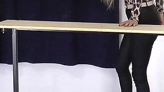 Mistress Tatjana Stomps on Slave's Head Hard