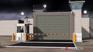 Striking female's blowjob clip