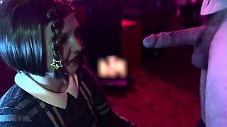 Horny Teen Blowjob For Stepdad's Best Friend - Sneaky Cumshot Facial