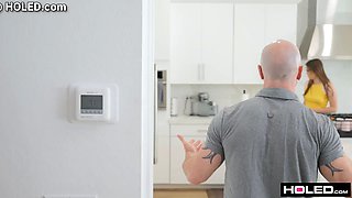 HOLED Babysitter Uses Her Butthole To Save Her Job - Ava Marina