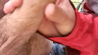 Felation on a risky hike in the forest