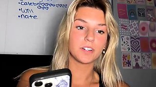 Blonde teen Sierras first erotic masturbation video