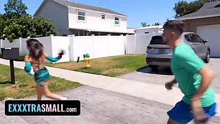 Little fucksluts venus vixen and Violet Gems get their holes screwed for losing the game