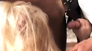 Older british guy anals blonde in threesome