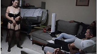 Wife Getting Naked In Striptease For Me And My Friends