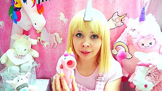 Curly Blonde Teen Records Solo Dildo Masturbation More at