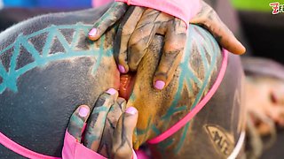 Monster COCK BUTT reaming greedy trippy HIPPIE bitch