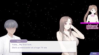 Sex game gameplay, visual hentai, tanned