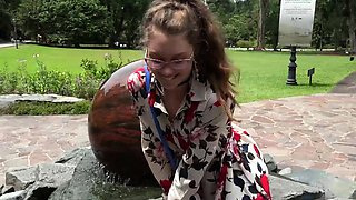 Hitch hiking teen outdoor public fuck in this hd video