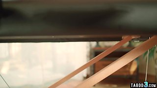 Ebony lesbian and GF having fun on cock