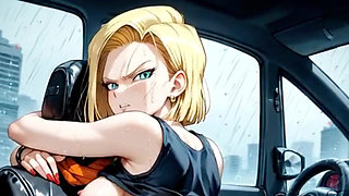 Parody. Android 18 Had Unprotected Sex in a Stranger's Car. Animation Hentai Waifu.